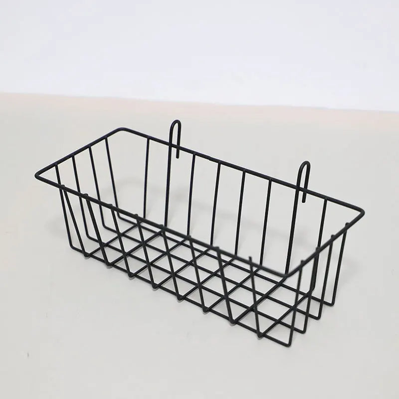Multifunctional Wall-Mount Grid Panel Basket DIY Hanging Rack for Kitchen, Bathroom & Home Decor| Art & Storage Display Organizer