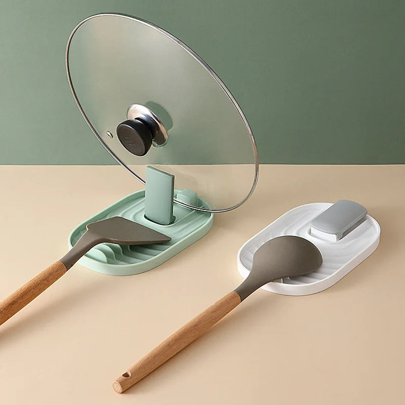 Plastic Spoon Holder – Heat-Resistant Utensil Rest for Kitchen Cooking Tools Non-Slip Storage Shelf for Spoons & Utensils