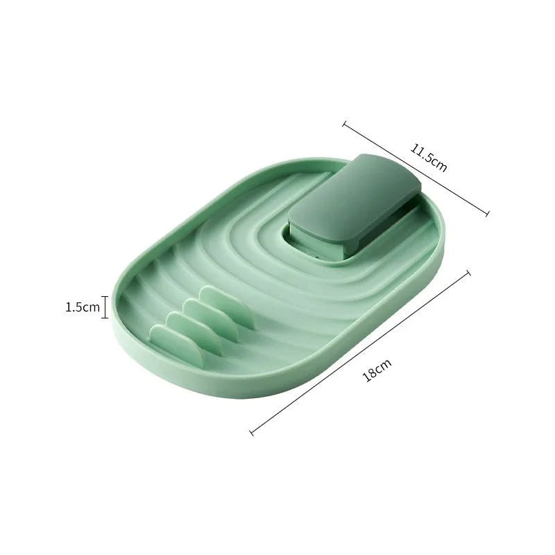 Plastic Spoon Holder – Heat-Resistant Utensil Rest for Kitchen Cooking Tools Non-Slip Storage Shelf for Spoons & Utensils