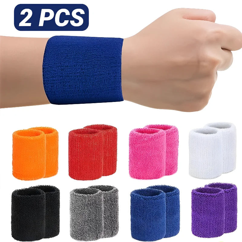 8×10CM Sports Wristbands Sweat Absorbing Towel Wrist Guards for Tennis, Basketball, Padel, Fitness & More