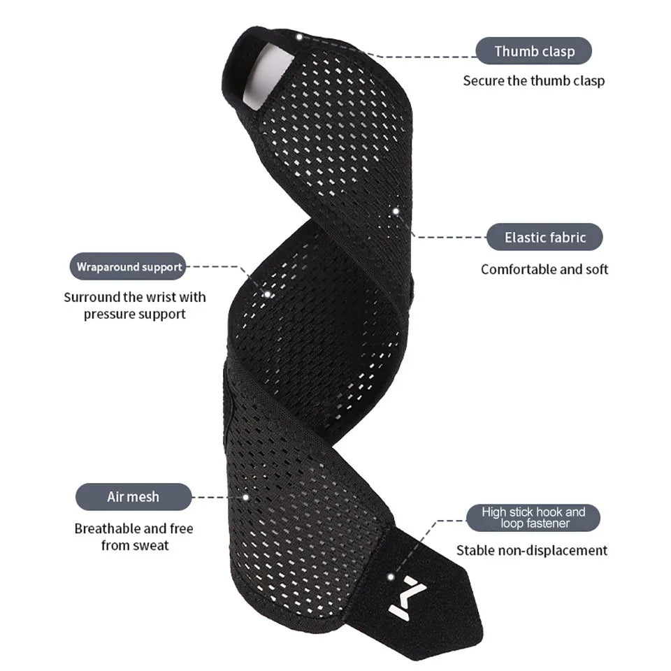 1Pc Breathable Pressurized Wrist Support Adjustable Sports Brace for Joint Pain, Sprain Prevention & Tendon Protection (Unisex)