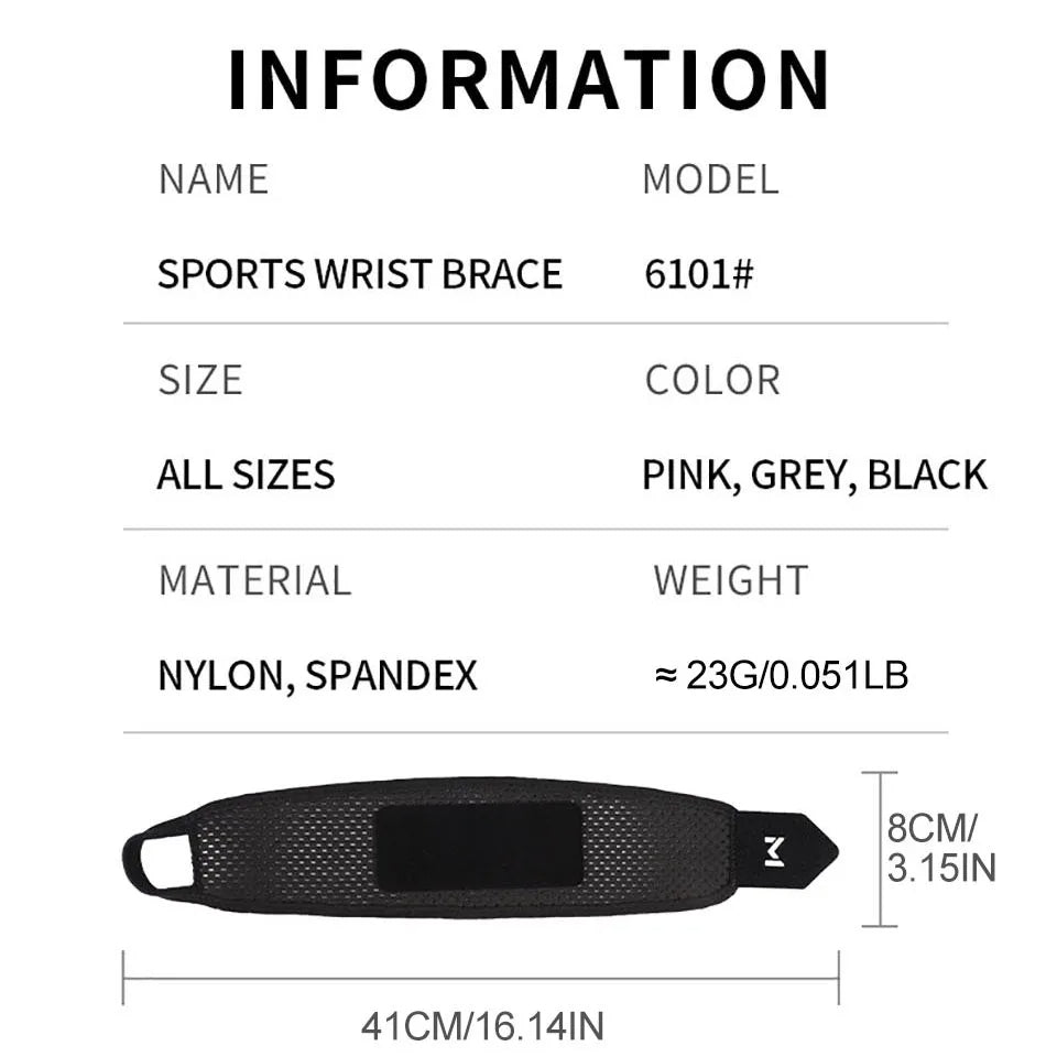 1Pc Breathable Pressurized Wrist Support Adjustable Sports Brace for Joint Pain, Sprain Prevention & Tendon Protection (Unisex)