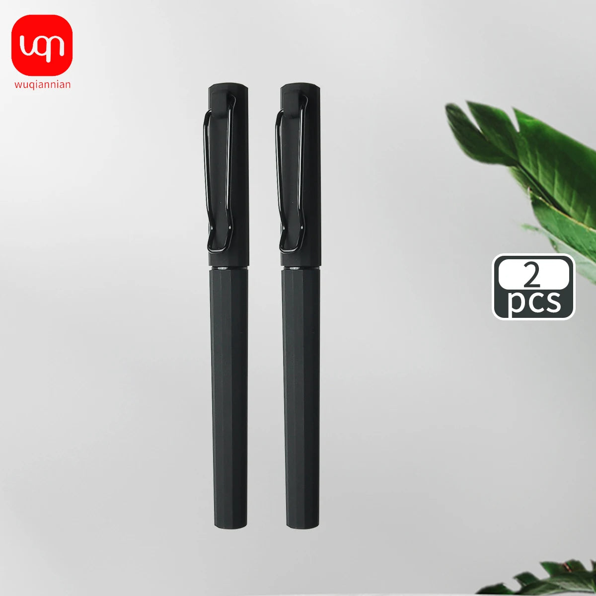 2/5 PC Simple Black Neutral Pens Smooth Grip Comfortable Writing Pens for Exams & Office Supplies