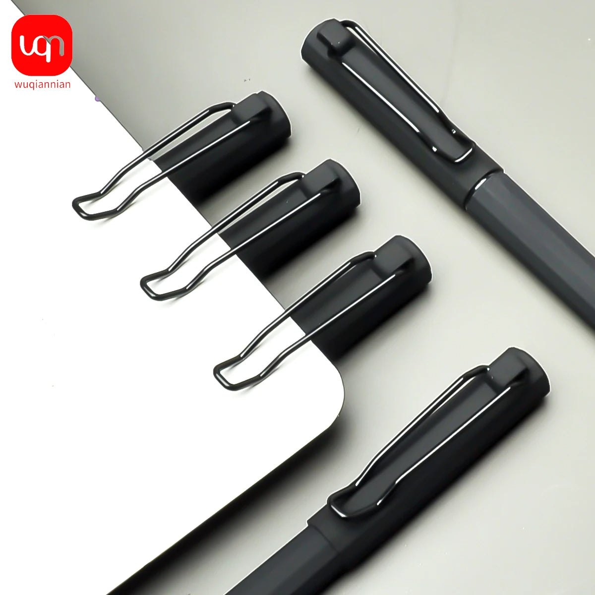 2/5 PC Simple Black Neutral Pens Smooth Grip Comfortable Writing Pens for Exams & Office Supplies
