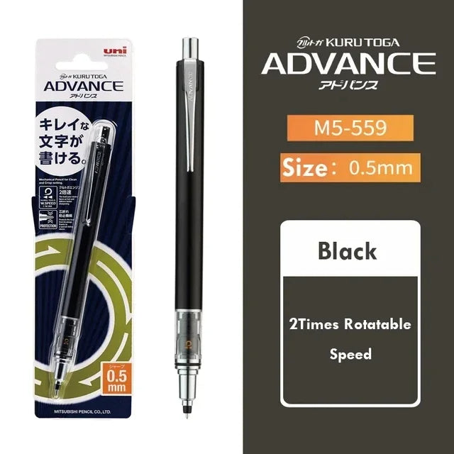 UNI Kuru Toga 0.5mm Mechanical Pencil Auto-Rotating Japanese Drawing Pencil (M5-559)