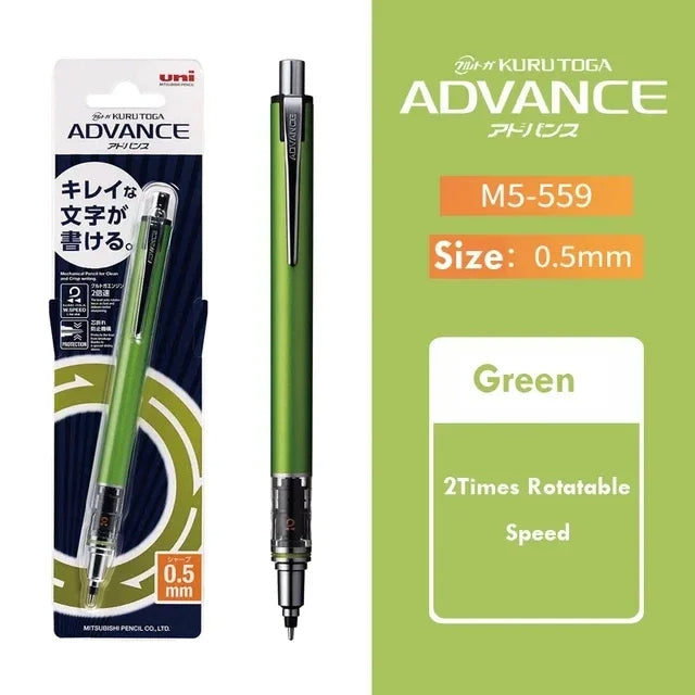 UNI Kuru Toga 0.5mm Mechanical Pencil Auto-Rotating Japanese Drawing Pencil (M5-559)