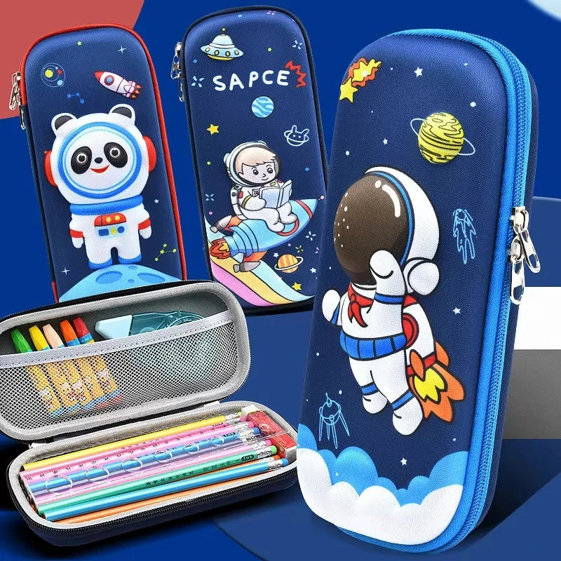Kawaii 3D Unicorn Pencil Case Large Capacity Waterproof EVA Stationery Bag for Students