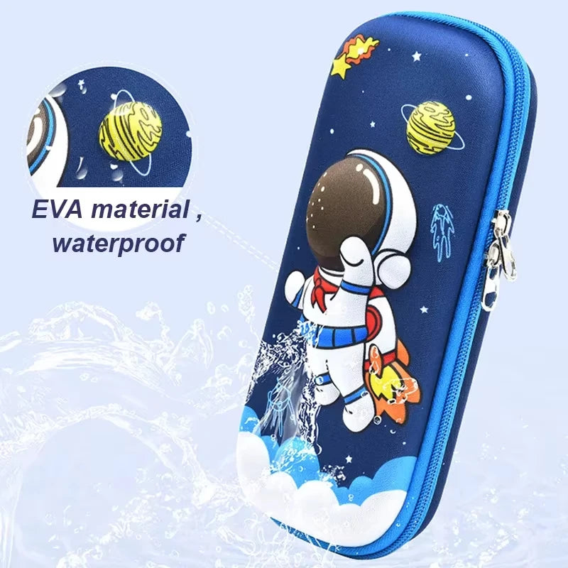 Kawaii 3D Unicorn Pencil Case Large Capacity Waterproof EVA Stationery Bag for Students