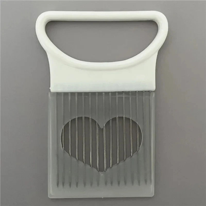 Stainless Steel Onion Holder & Slicer Guide Vegetable Cutting Aid Fork for Tomatoes, Onions & More
