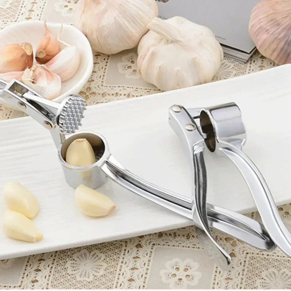 Stainless Steel Garlic Press & Ginger Juicer Manual Crusher & Grinder Tool for Kitchen