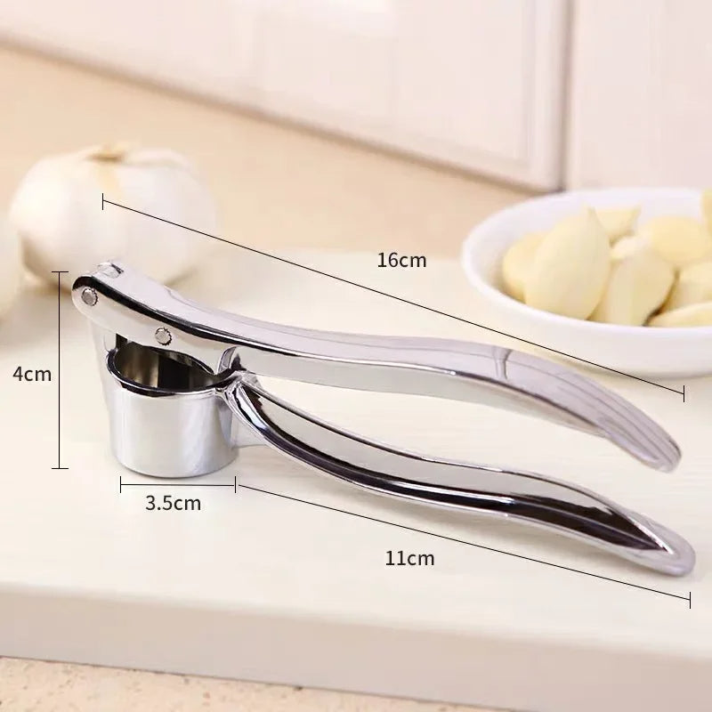 Stainless Steel Garlic Press & Ginger Juicer Manual Crusher & Grinder Tool for Kitchen