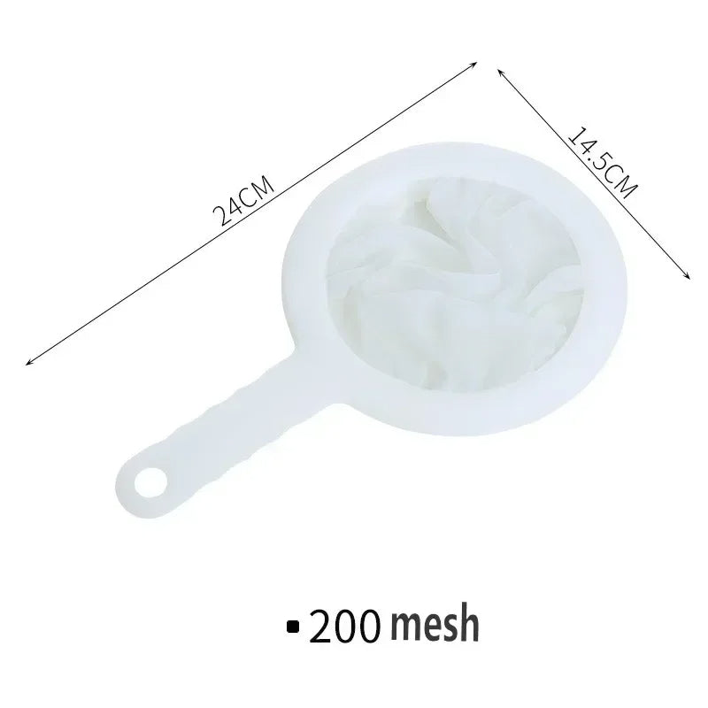 Reusable Nylon Ultra-Fine Filter Mesh Strainer 100/200/400 Mesh for Soy Milk, Juice, Coffee & Food