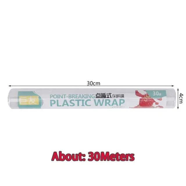2-in-1 Food Wrap Dispenser with Cutter Aluminum Foil & Cling Film Storage Box Kitchen Organizer