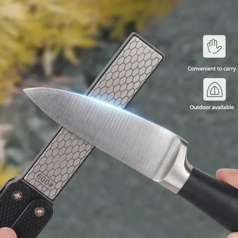 Portable Double-Sided Diamond Grindstone Professional Pocket Folding Knife Sharpener