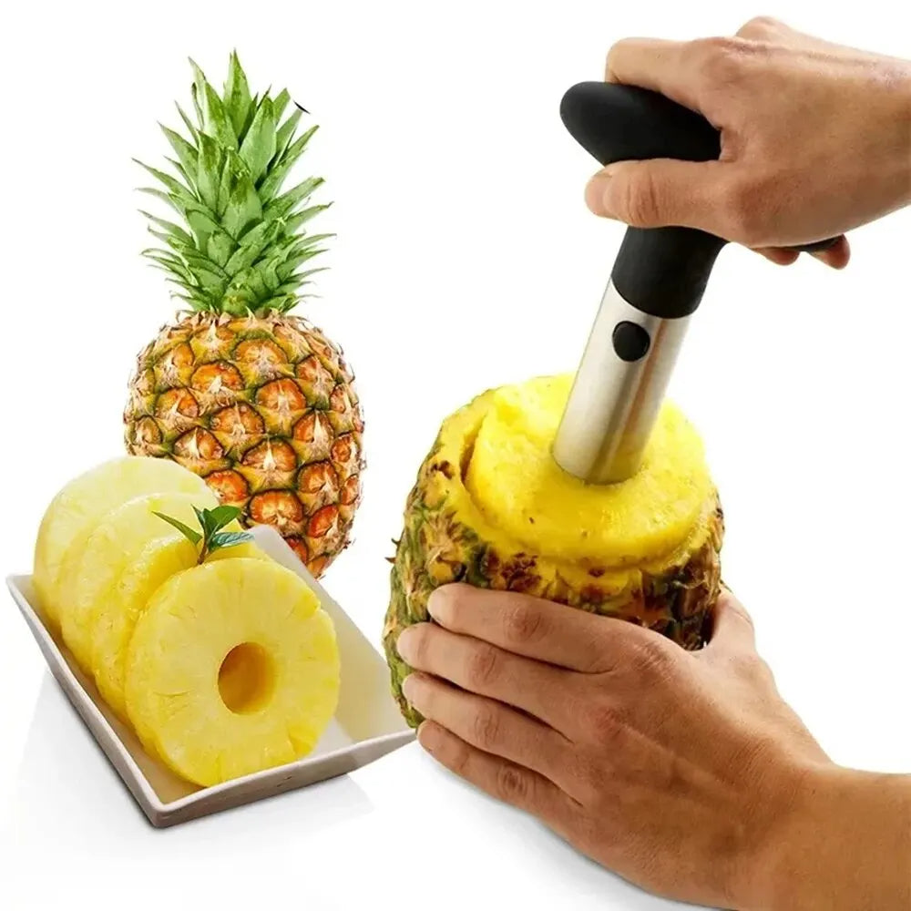 1PCS Stainless Steel Pineapple Peeler, Corer & Slicer Easy Fruit Cutter Kitchen Gadget