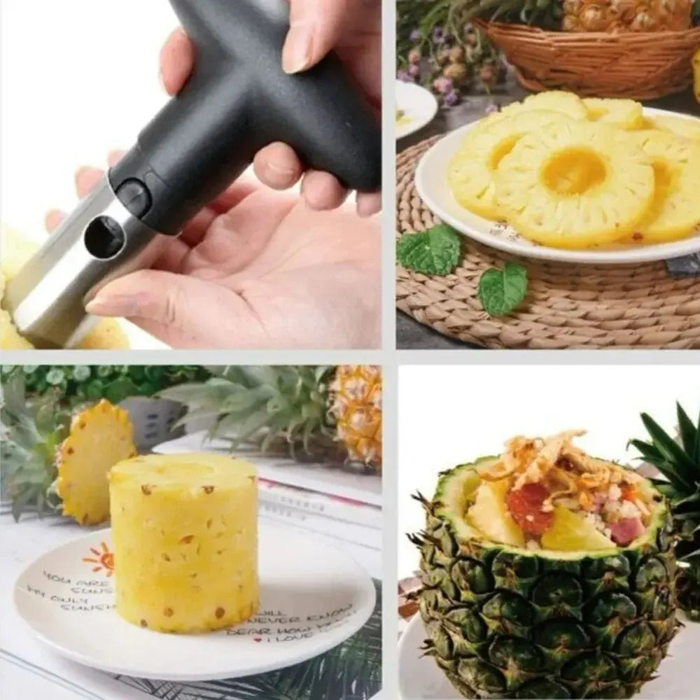 1PCS Stainless Steel Pineapple Peeler, Corer & Slicer Easy Fruit Cutter Kitchen Gadget
