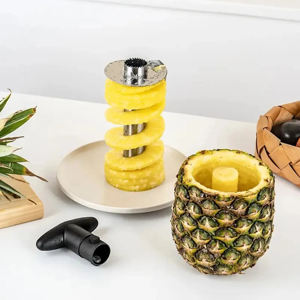 1PCS Stainless Steel Pineapple Peeler, Corer & Slicer Easy Fruit Cutter Kitchen Gadget