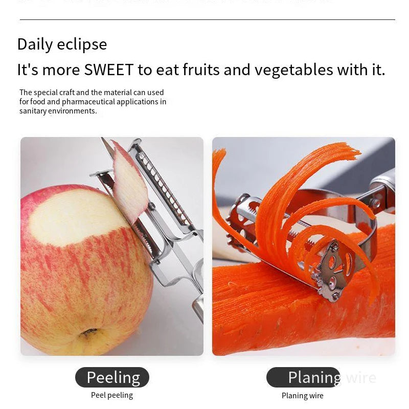 Multi-Functional Stainless Steel Fruit & Vegetable Peeler Single-Head Two-in-One Kitchen Knife