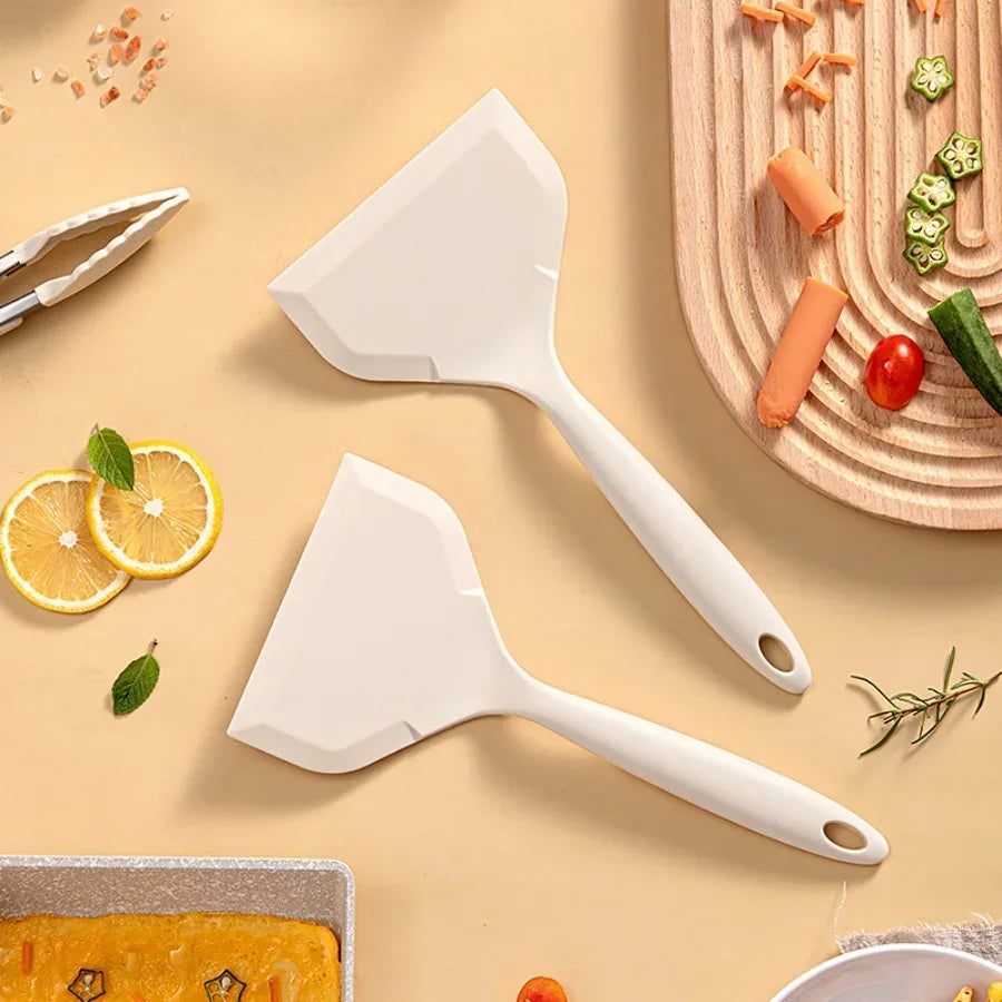 1PC Silicone Heat-Resistant Spatula Non-Stick Food Grade Cooking Scoop for Pancakes, Fish, Steak & Baking