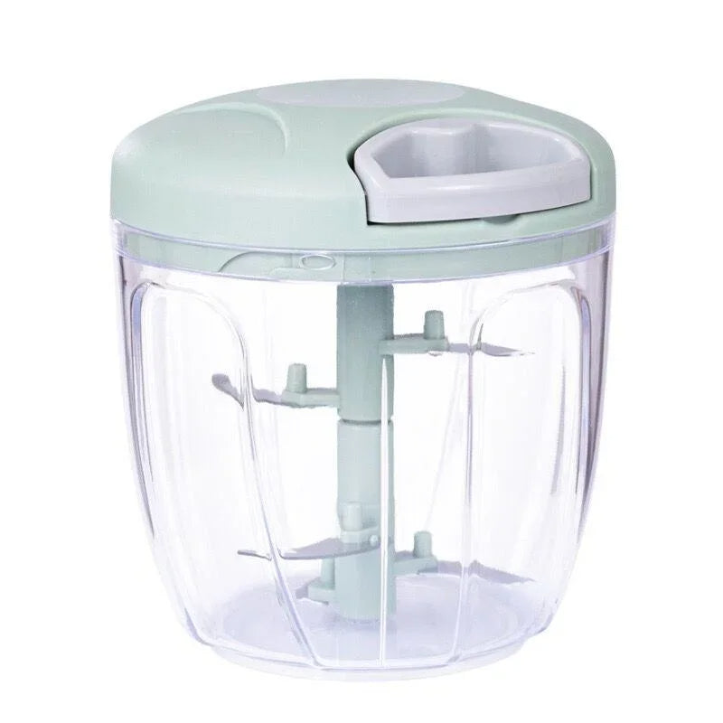 500/900ML Manual Meat Mincer & Garlic Chopper – Hand-Powered Vegetable Cutter & Onion Crusher for Kitchen Use