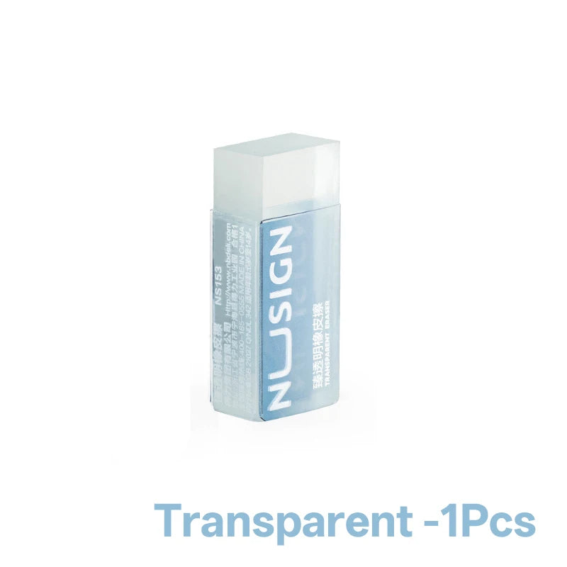 1PC Cute Transparent Eraser Solid Color Pencil Eraser for Kids & Students Back to School Supplies