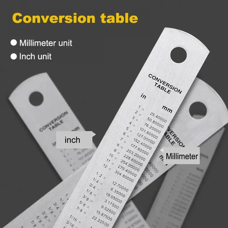 Deli Stainless Steel Ruler 15/20/30cm Precision Metal Measuring Tool for Drawing & School Use