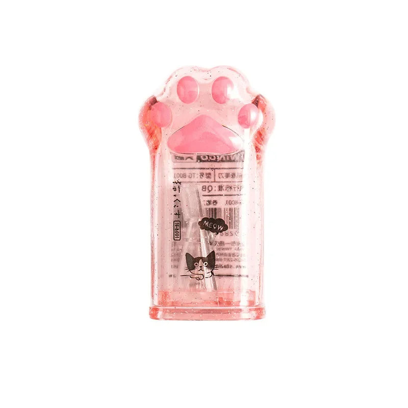 2PCS Kawaii Cat Paw Pencil Sharpeners Random Colors Cute Korean Stationery for School & Office