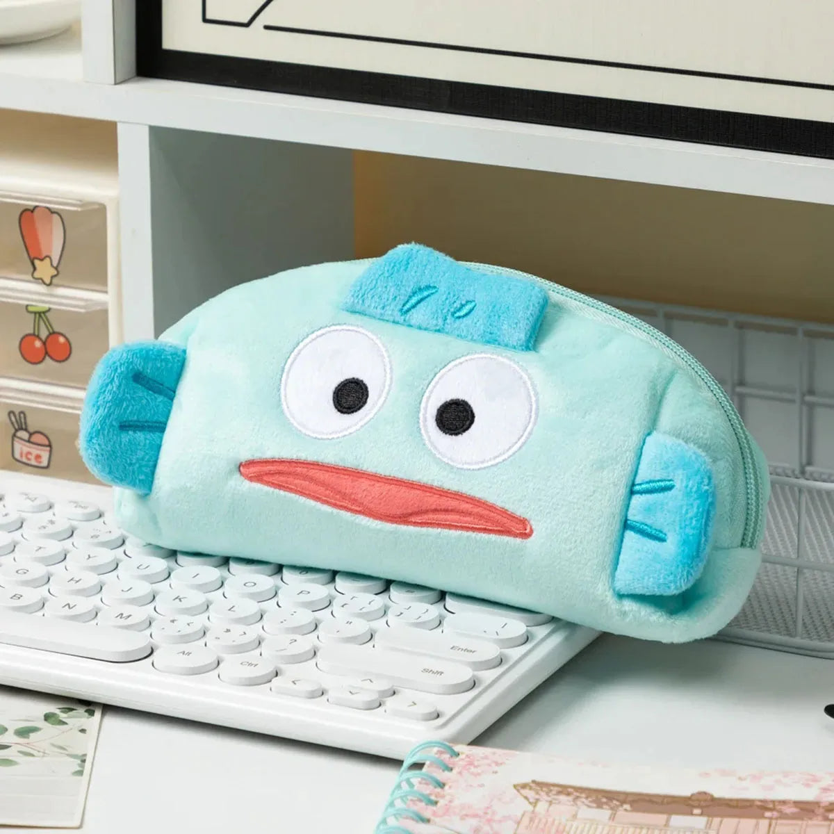 Cartoon Cute Plush Pencil Case Large Capacity Storage for School & Office Supplies