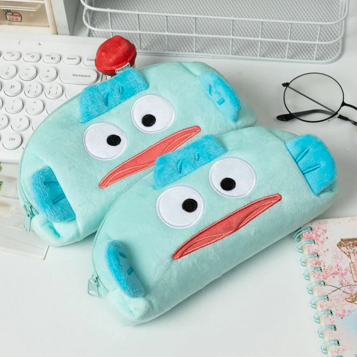 Cartoon Cute Plush Pencil Case Large Capacity Storage for School & Office Supplies