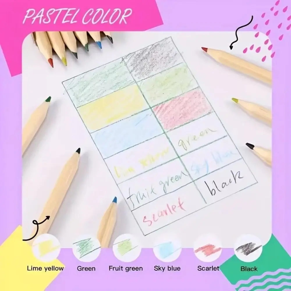 Premium 8.8CM Mini Colored Pencils Vibrant Sketching & Drawing Set for School, Office & Art Projects