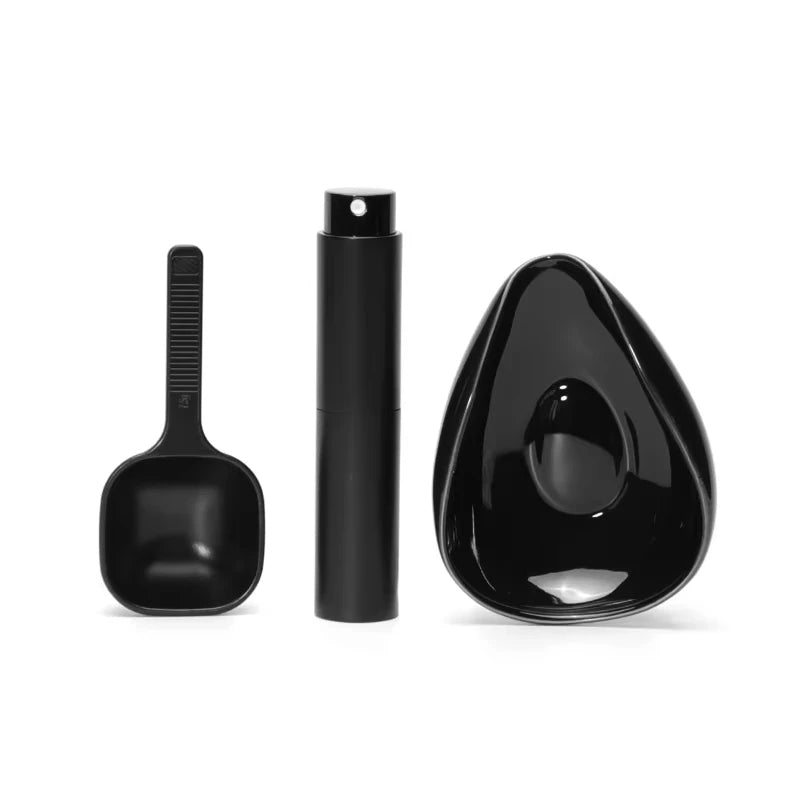 Leeseph Ceramic Coffee Dosing Cup & Spoon Set Espresso Measuring Tray Kit for Coffee Beans or Tea