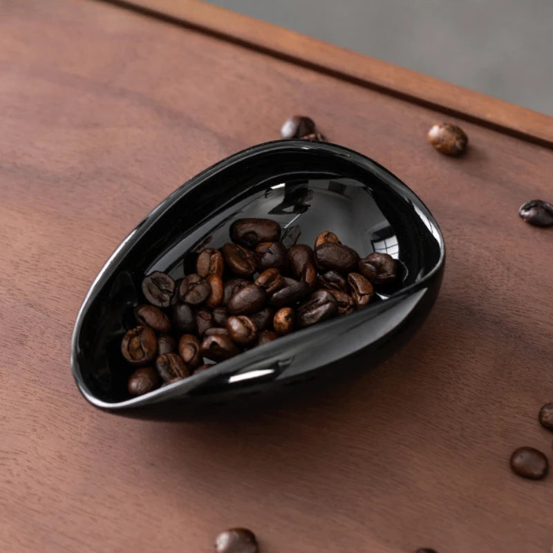 Leeseph Ceramic Coffee Dosing Cup & Spoon Set Espresso Measuring Tray Kit for Coffee Beans or Tea