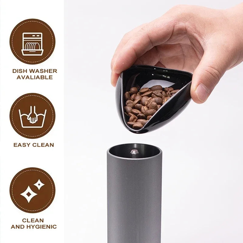 Leeseph Ceramic Coffee Dosing Cup & Spoon Set Espresso Measuring Tray Kit for Coffee Beans or Tea
