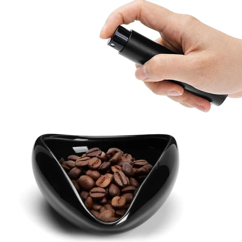 Leeseph Ceramic Coffee Dosing Cup & Spoon Set Espresso Measuring Tray Kit for Coffee Beans or Tea