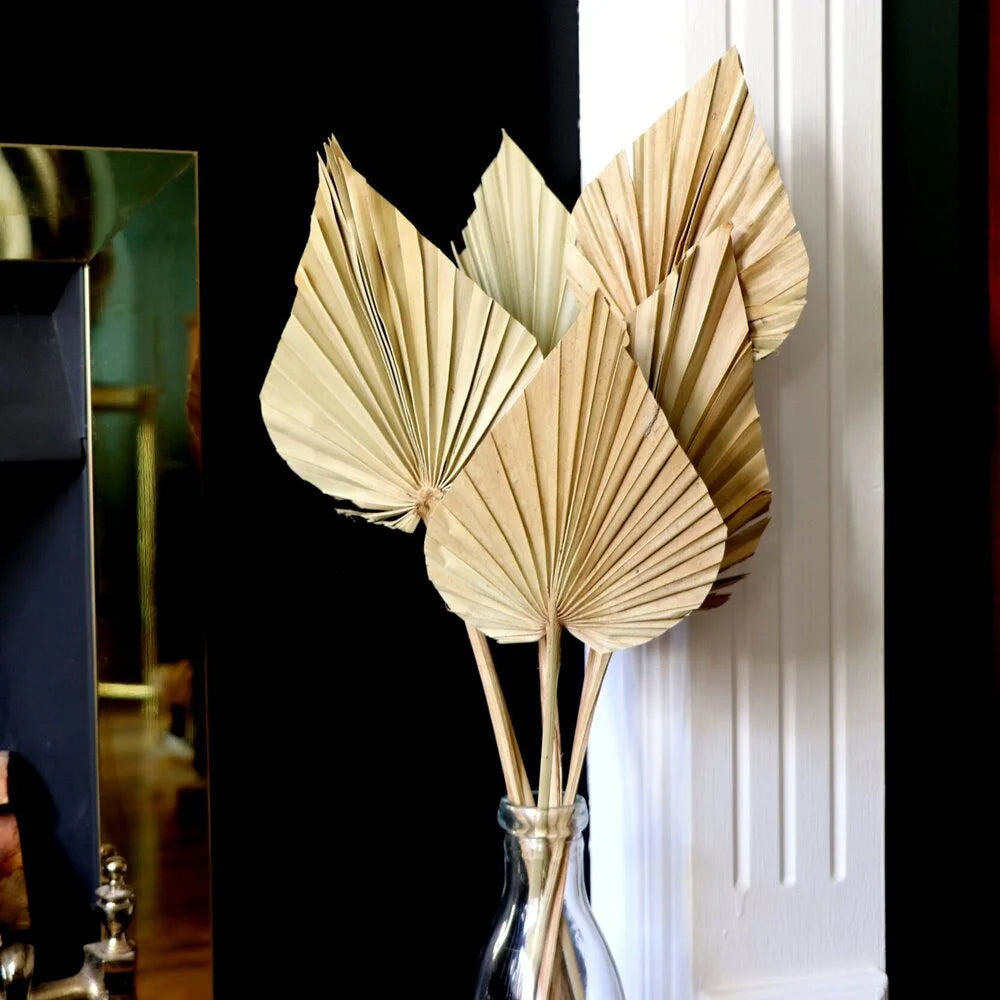 2PCS Mini Dried Palm Leaves & Pampas Grass  DIY Wedding & Home Decor Branches