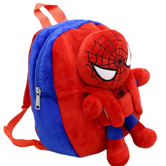 Marvel Spiderman Cartoon Backpack  Cute Plush Toy Schoolbag for Kids  Anime-Inspired Holiday Gift