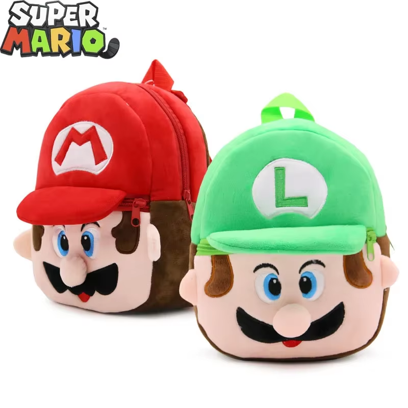 Super Mario Bros & Pokemon Pikachu Backpack  Cute Soft Anime School Bag for Kids  Birthday Gift for Boys & Girls