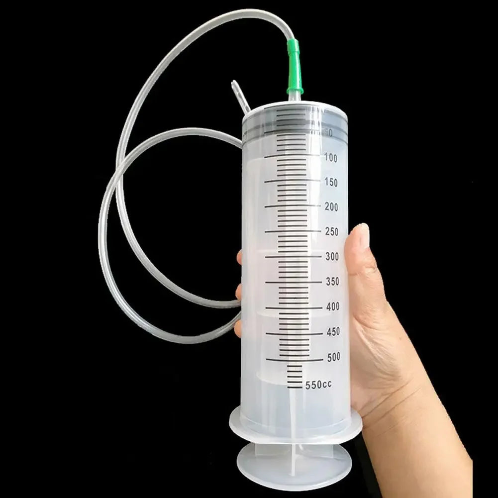 100ml–550ml Large Capacity Reusable Syringe with 1m Tube  For Liquid Feeding, Glue Filling, Enema & Pet Care