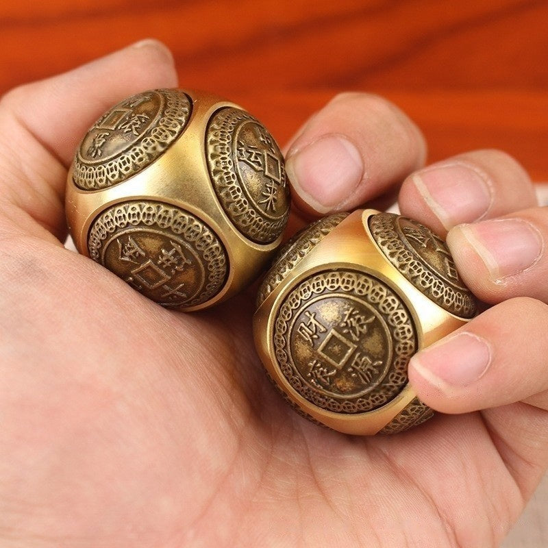 Six-Faced Four Blessing Luck Money Fidget Spinner  Adult Antistress Toy & Decorative Gift