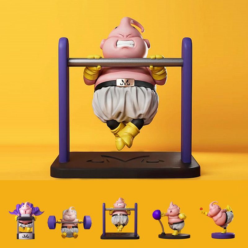 5-Piece Majin Buu Dragon Ball Action Figure Set  Cute Anime Collectible Toys for Fitness & Bodybuilding Fans
