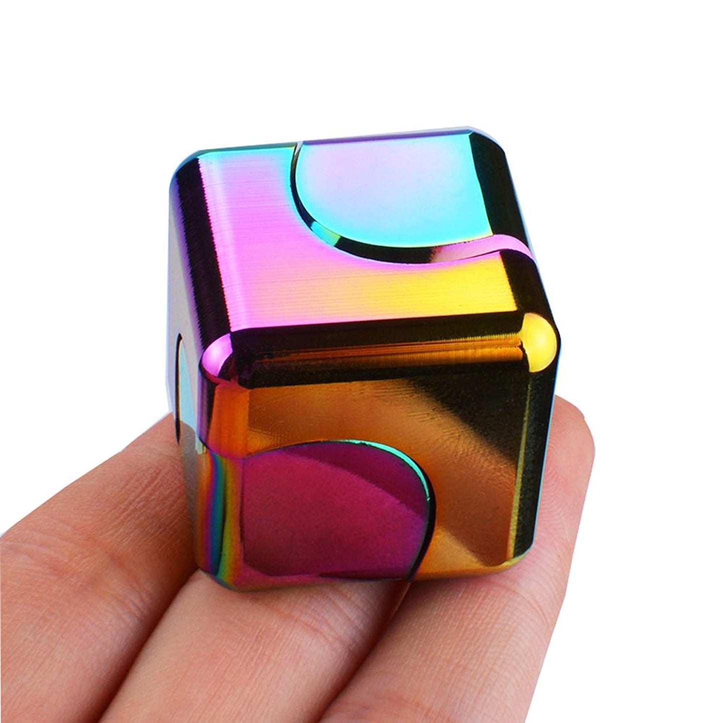 Metal Cube Spinner Fidget Toy  3D Puzzle Gear Gyro for Kids & Adults  Sensory Stress Relief & Focus Toy