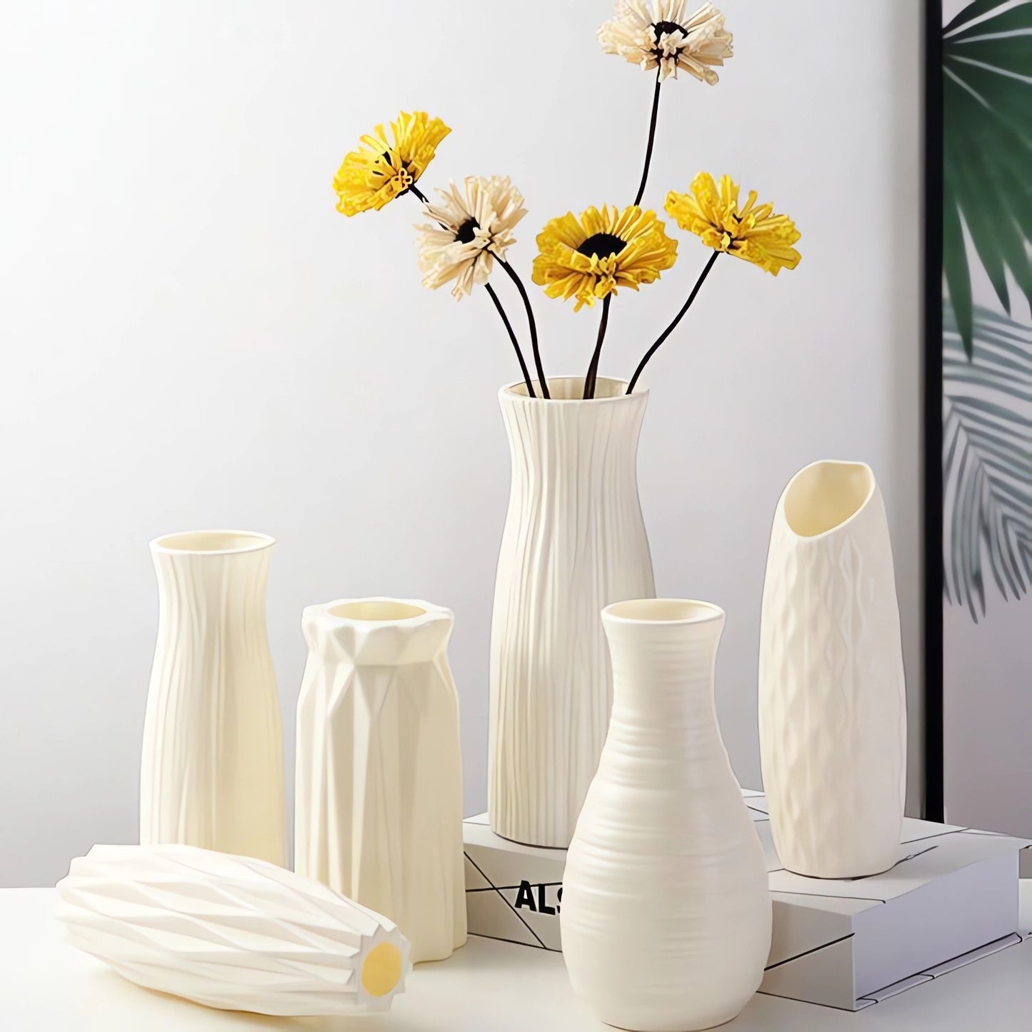 Nordic Style Plastic Flower Vase – Modern Minimalist Home Decor