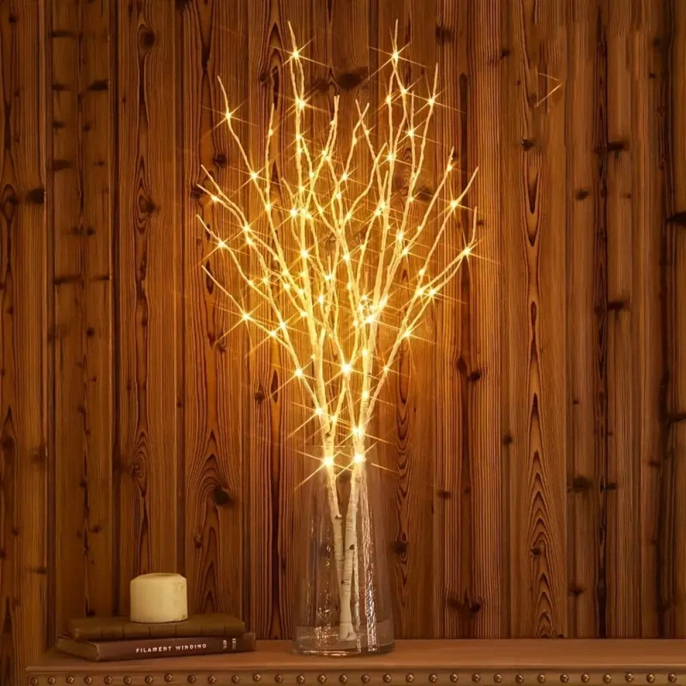 1PC 50LED Copper Wire Birch Branch Light  White & Brown Decorative Lighting for Home & Parties