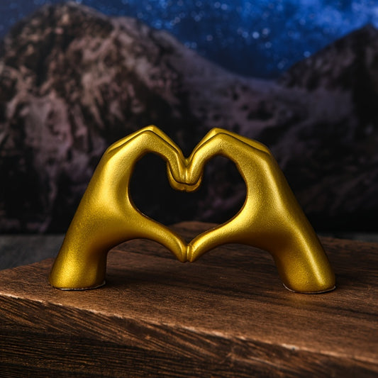 Gold Hand Gesture Ornament  Love Finger Heart Decoration for Living Room