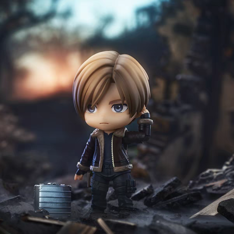 Resident Evil 4 Remake Leon S. Kennedy Q Version Action Figure  10cm PVC Collectible Doll Toy Gift