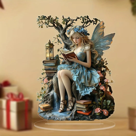 7in Acrylic Fairy Tale Angel Elf Tabletop Decoration Home, Office, Café & Gift Prop