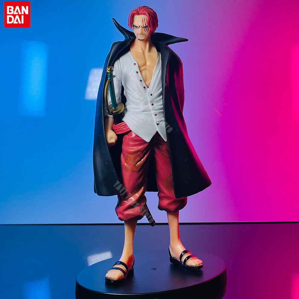 18cm Shanks One Piece Action Figure  Red Hair Anime PVC Model Toy for Kids & Collectors