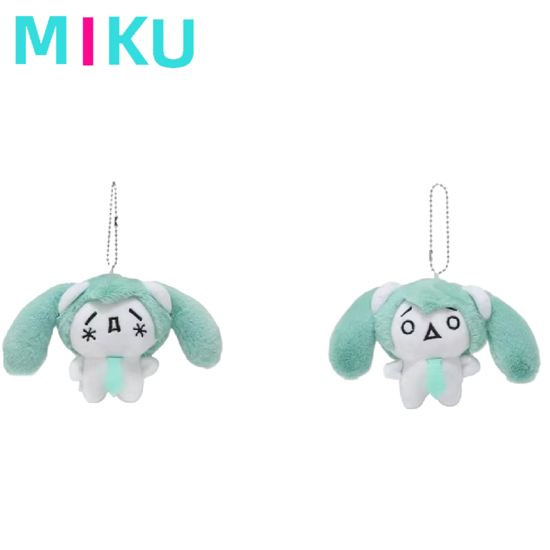 Hatsune Miku Kawaii Mini Plush Keychain  Q Version Anime Doll Pendant for School Bags & Gifts