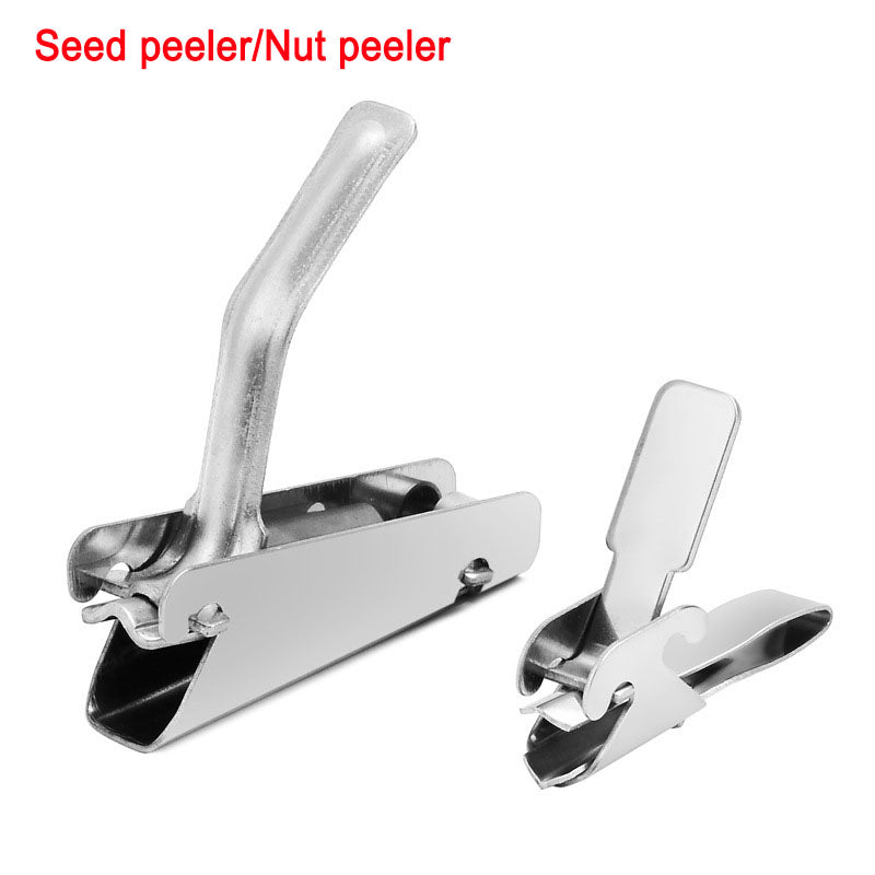 Stainless Steel Melon Seed & Nut Shell Opener  Peanut, Pistachio, and Nutcracker Tool