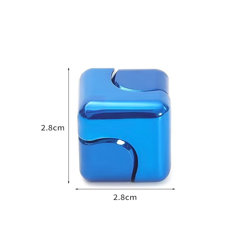 Metal Cube Spinner Fidget Toy  3D Puzzle Gear Gyro for Kids & Adults  Sensory Stress Relief & Focus Toy